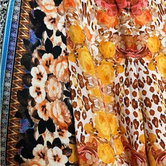 Ranna Gill by Anthropologie Airy Samaire Wide Leg Printed Floral Pant Size 0 - Picture 5 of 12